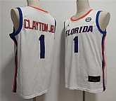 Men's Florida Gators #1 Walter Clayton Jr. White Stitched Basketball Jersey,baseball caps,new era cap wholesale,wholesale hats